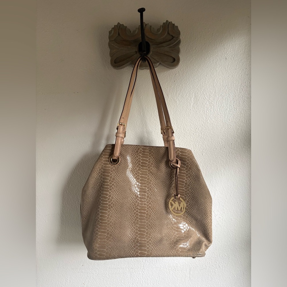 Michael Michael Kors “Lilly” Large Python-Embosse… - image 5